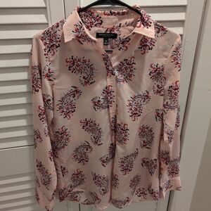 Banana Republic Pink Paisley Blouse